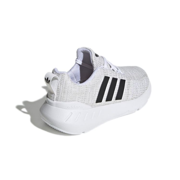 Adidas Swift Run 22 Little Kid White Grey Kids Sneakers Cloud-White Core-Black Grey-Two GW8183