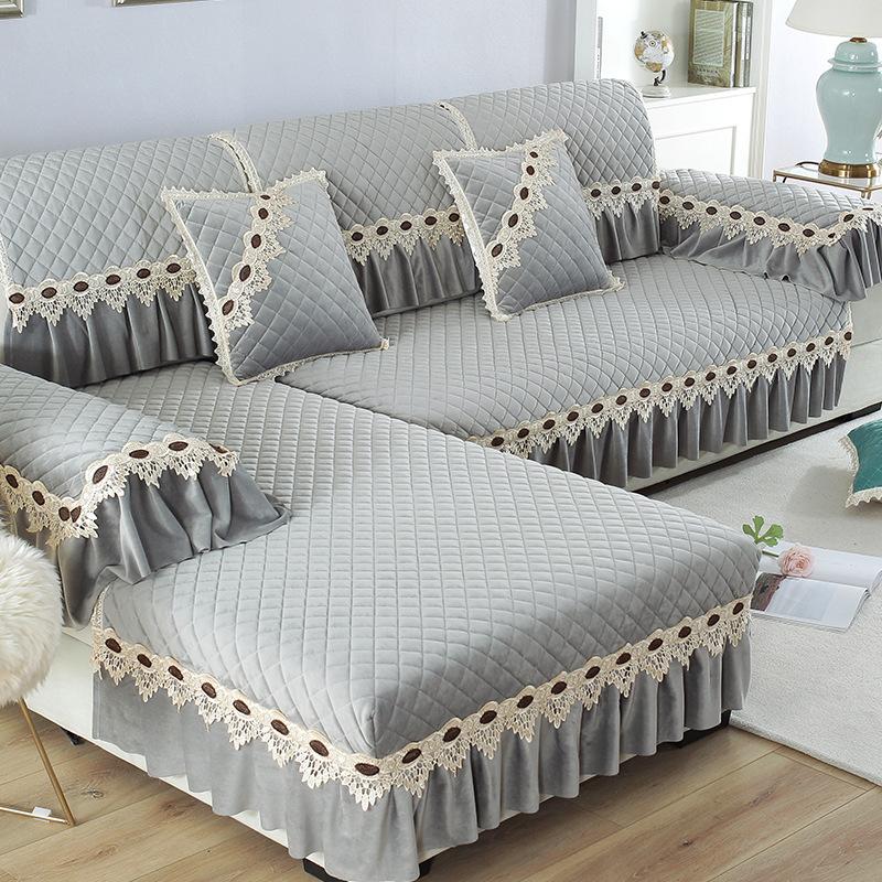 European-Style Plush Sofa Cushion Four Seasons Universal Sofa Cover All-Inclusive Set Non-Slip Cushion