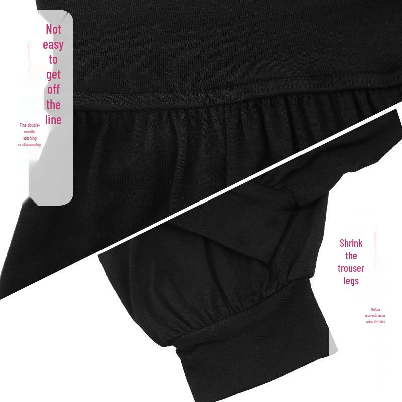 Черные детские штаны-шаровары для танцев для мальчиков и девочек - Длинные брюки для латиноамериканской практики на весну и осень