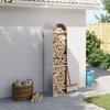 VidaXL Log Holder, Firewood Rack with Storage, Outdoor Firewood Shelf, Silver 40x45x170 Cm 364588