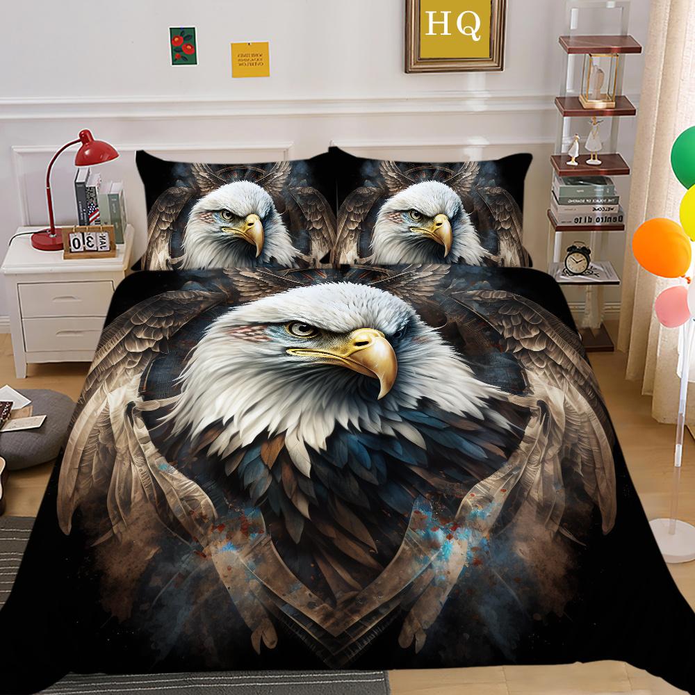 3D Printing Duvet Covers Eagle Bedding Cover King Size Home Bedding Superior Microfiber Bedroom Decor
