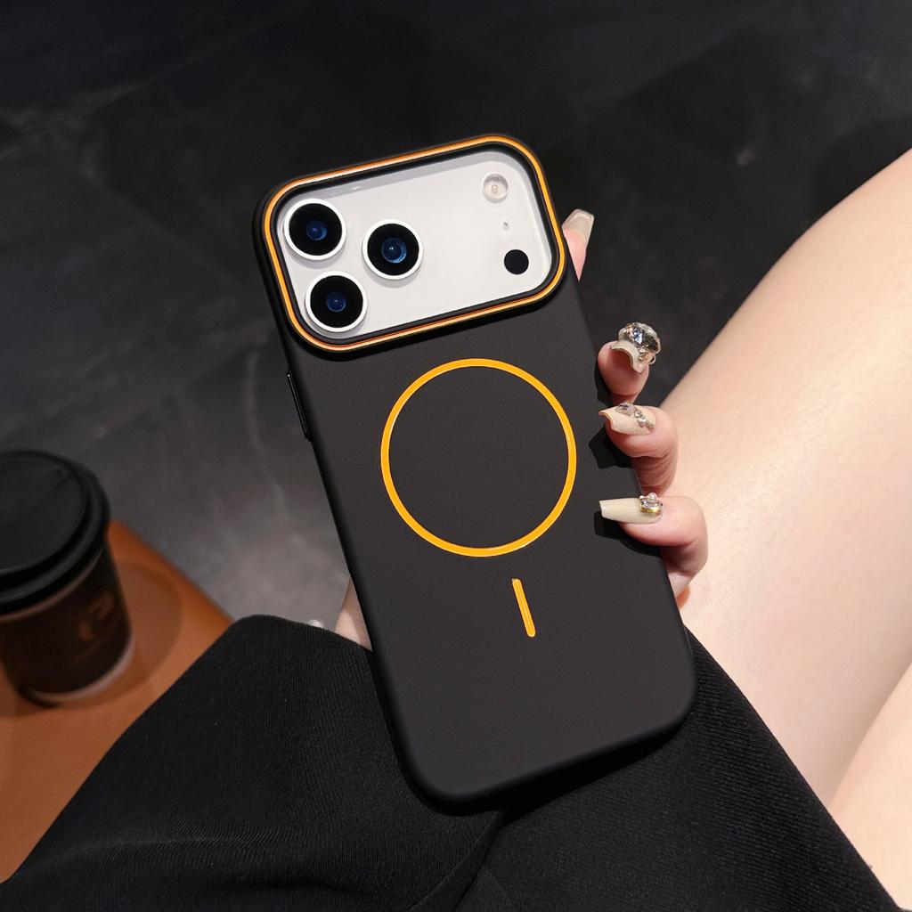 New Contrasting Color Magnetic Phone Case for IPhone 17 Skin-Friendly and Ultra-Thin for IPhone16promax Cooling Protective Case