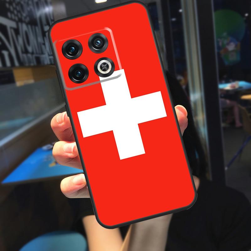 Switzerland Swiss Flag Funda For OnePlus 10T 8T 9RT 12 13 13R 11 9 10 Pro OnePlus Nord 4 CE 2 3 Lite N20 N30 Case