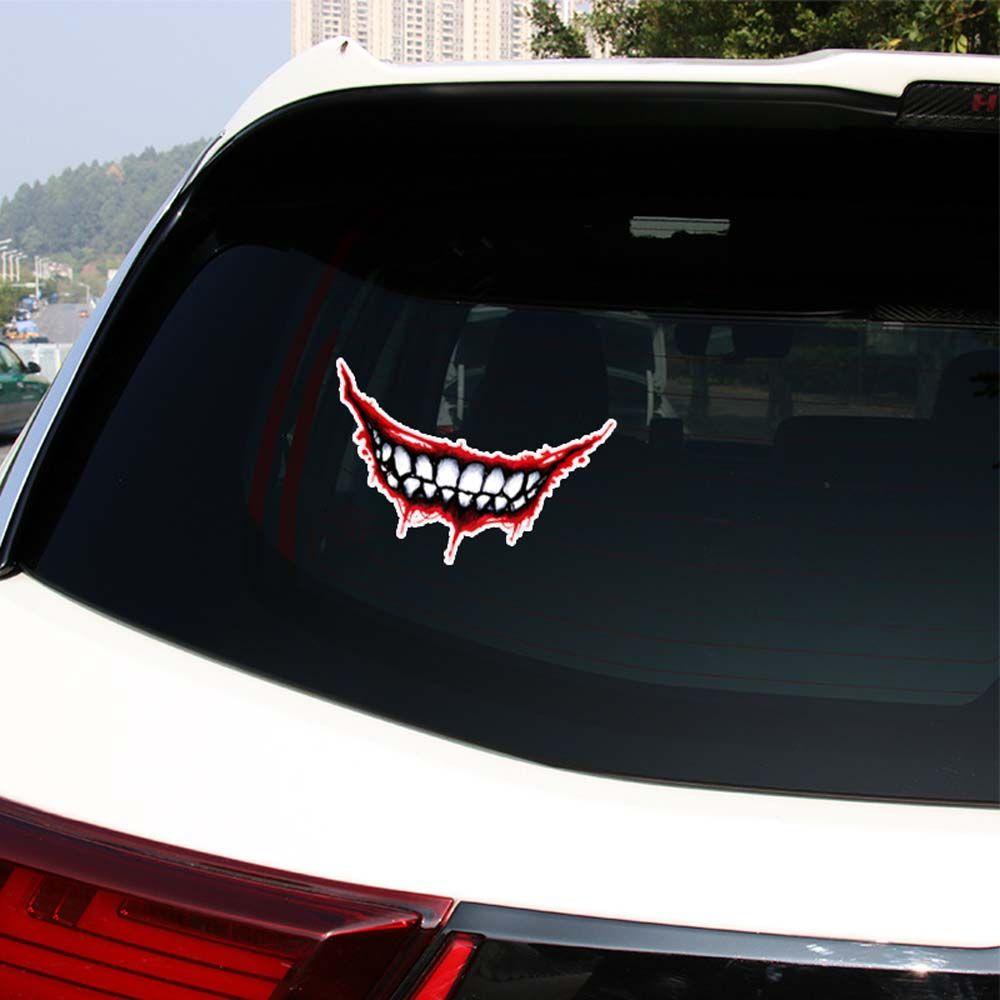 Trunk Decal Graffit Mouth Sticker Car Decal Joker Graffit Car Sticker Skeleton Metal Car Sticker