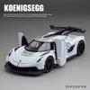 1/32 Scale Die Cast Toy Koenigsegg Jesko Supercar Alloy Car Model Sound and Light Pull Back Children's Toy Car Collectibles Gift