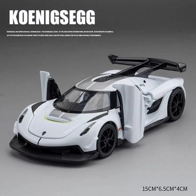 Игрушка Koenigsegg Jesko Supercar масштаба 1/32 литая модель автомобиля из сплава со звуком и светом инерционный детский игрушечный автомобиль коллекционные подарки