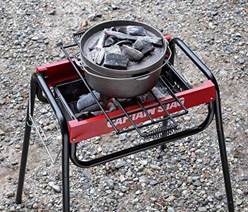 Captain Stag Camping Barbecue Bonfire Grates (Compatible with Bonfire Stands, Stoves, and Grills) Black, 570 x 230mm (UG-3252)