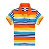 Детская хлопковая футболка-поло в полоску в европейском и американском стиле на весну и лето