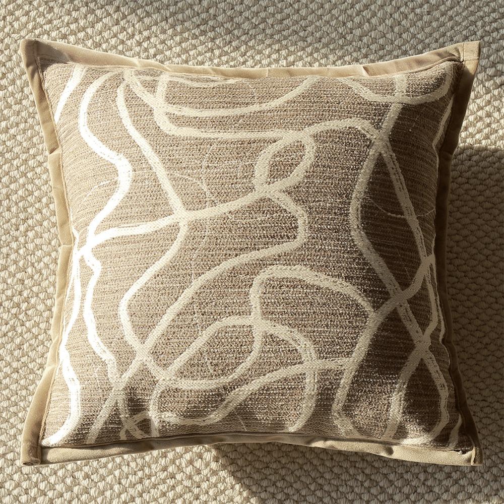 French Retro Throw Pillow Cover Soft Luxury Stamping Cushion Cover Skin-friendly Thickened Lumbar Pillow Cover Living Room