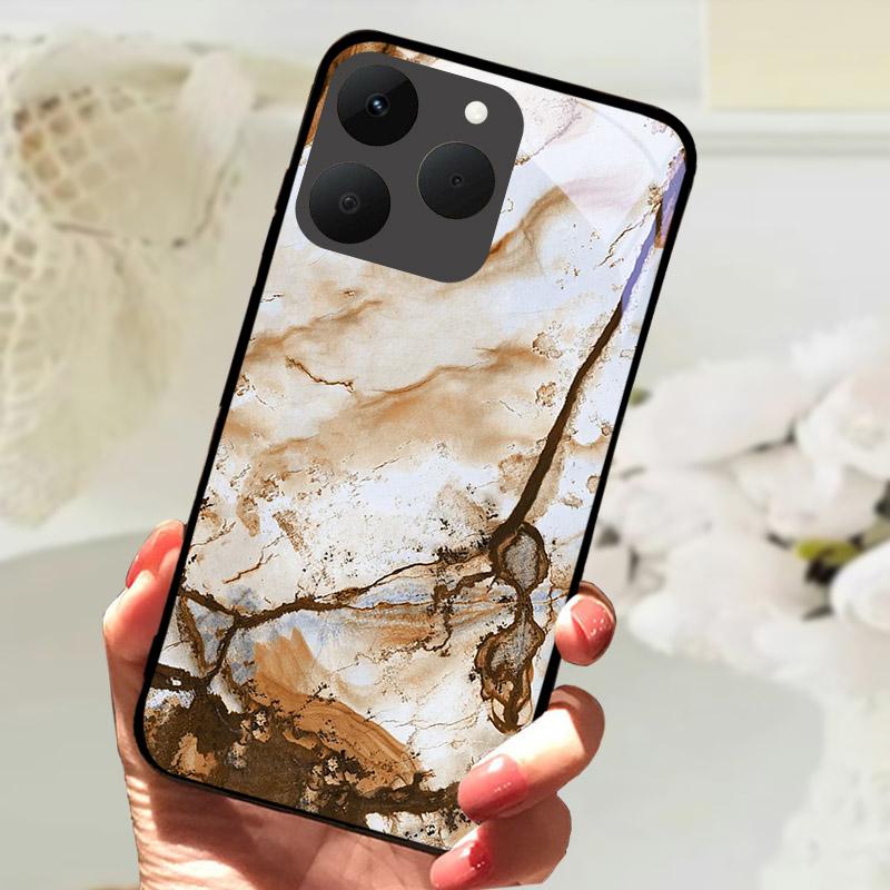 Чехлы для телефона Realme 15T 5G Задняя крышка Fundas Закаленное стекло Ударопрочный чехол Для Realme15T RMX5111 Оболочка Coque Capa Бампер