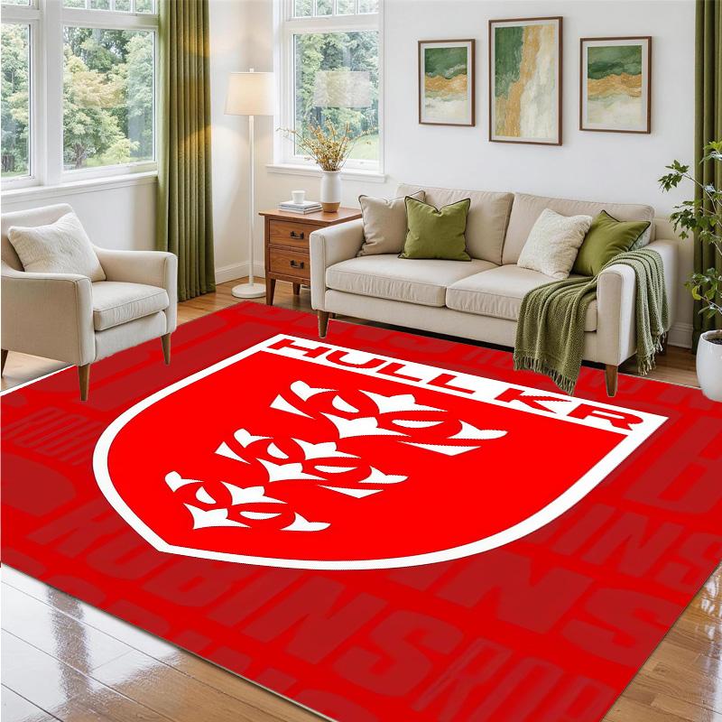 Hull KR Design Crystal Velvet Rug Soft Decorative Mat for Bedroom Entrance