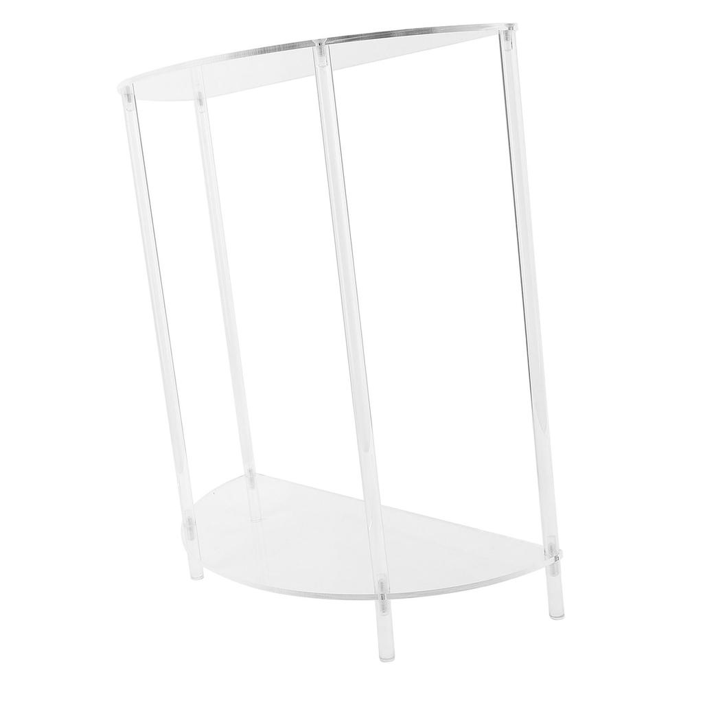Акриловый приставной столик Semiellipse 2 Tier Small Nightstand для гостиной спальни прикроватная тумбочка