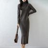 Women Sweater Dress 100% Wool MODERN NEW SAGA Turtleneck Knit Long Pullover Winter Jumpers Wool Long Dress Female
