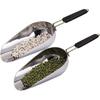 Stainless Steel 6 Ounce Ice Scoop With Good Grip Handle - Kitchen, Freezer, Dog Food, Popcorn Scoop - Dishwasher Safe