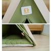 Spoil Your Pet with This Solid Wood Teepee Tent and Removable Canvas Cover.