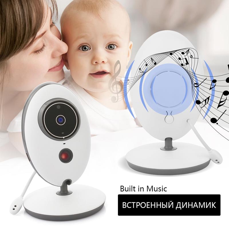 VB605 2,4-дюймовый беспроводной видеоняня, цветная камера, домофон, ночное видение, мониторинг температуры, детская няня, без сети