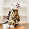 Cat Clothes Warm Leopard Print Dinosaur Four-Legged Dog Clothes Autumn Winter Velvet Clothes Bear Pet Products