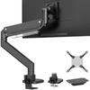 WORLDLIFT Single Monitor Desk for Monitors Inches with Reinforcement VESA Compatible Arm, Mount, Gas-Powered, 17-57 (2-27kg), Plate,