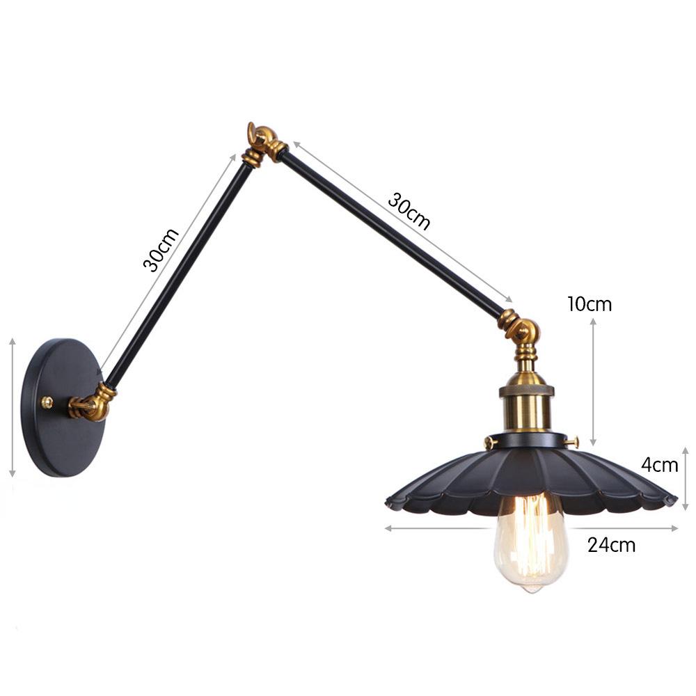 Американский Железный Арт Мульти Фестиваль НЛО Бар Ресторан Черный Индивидуальность Простая Спальня Декор Лампа для Спальни Настенный Светильник