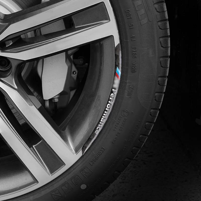 4 шт. Сплав алюминия Ступица колеса автомобиля Наклейка Perfomance M для BMW Серии E46 E90 F30 F10 X5 X3 1 3 G30 G01 G20 F11 Автоаксессуары