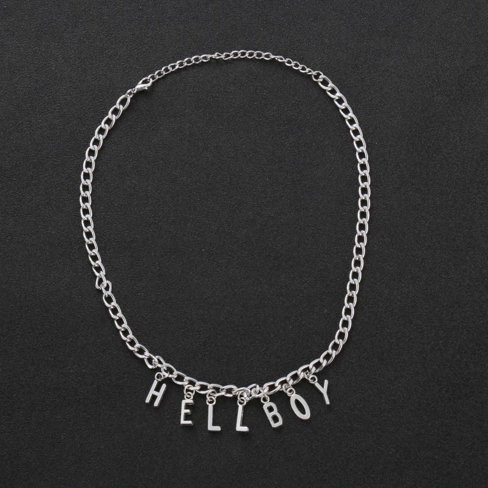 New Hip Hop Women "Hellboy" Choker Letter Bib Chain Pendant Necklaces