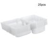 25 PCS Disposable Plastic Hinged Loaf Container Food Fruit Storage Box 18.5 X 12.5 X 7cm