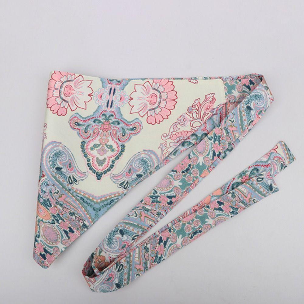 Chinese Style Ethnic Triangular Waistband Bohemia Wide Waistband Waist Accessories