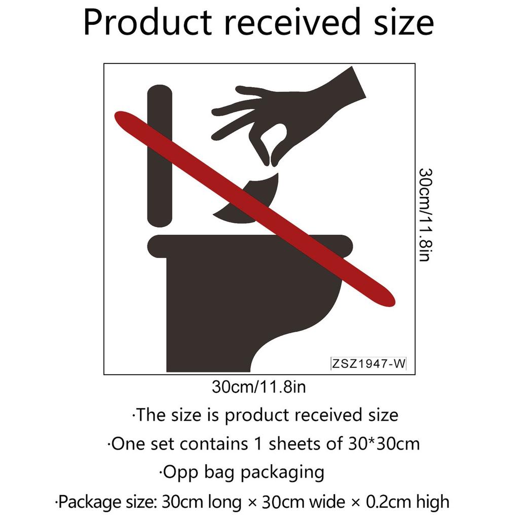 Toilet Warnings Toilet Stickers Prohibiting Toilet Paper In The Toilet Sign