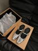 Flat-bottomed Bag Head Half-drag Women's Shoes Wear Summer Mary Jane Sandals Inside Height-increasing Silver Single Shoes