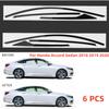 6 шт. хромированные затемняющие накладки на окна для Honda Accord 2018-2020, глянцевый черный