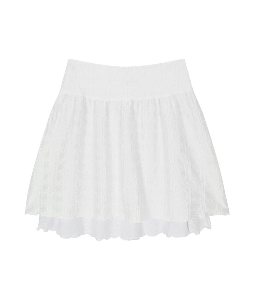Юбка в клетку Aejeuon Lacy / Белая