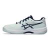 Asics Кроссовки для тренировок Gel Game 9, низкие, синтетическая кожа, для детей, светло-зеленый, синий, детские, 1044A052-300