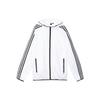 Classic Stripe Hooded Sports Jacket Men Outerwear White EH3806