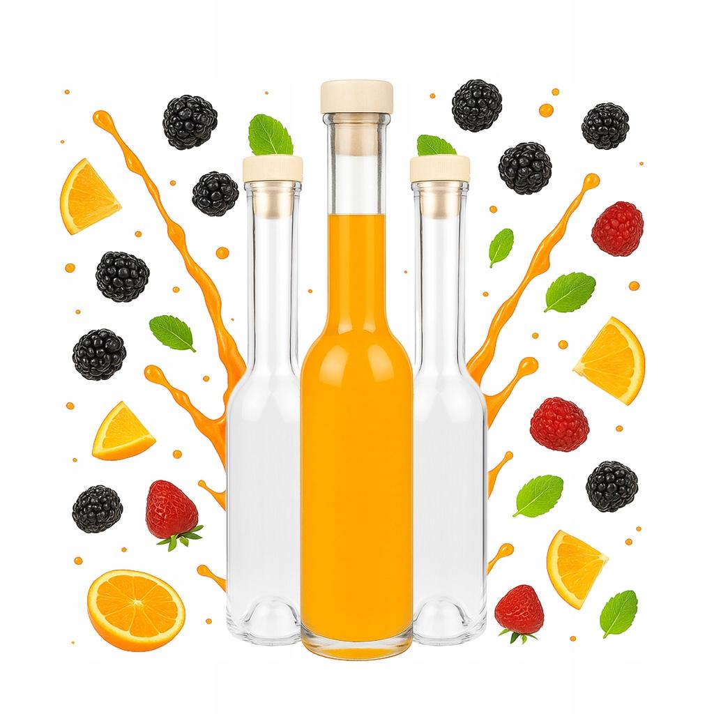 FENICE bottle 200ml + cork FOR LIQUEURS, OLIVE OIL, JUICE, SYRUP