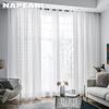 1 шт. NAPEARL 10-20% затемнение французский стиль простой романтический кружевной основы вязаный чистый белый газовый занавес для гостиной спальни балкона домашний декор