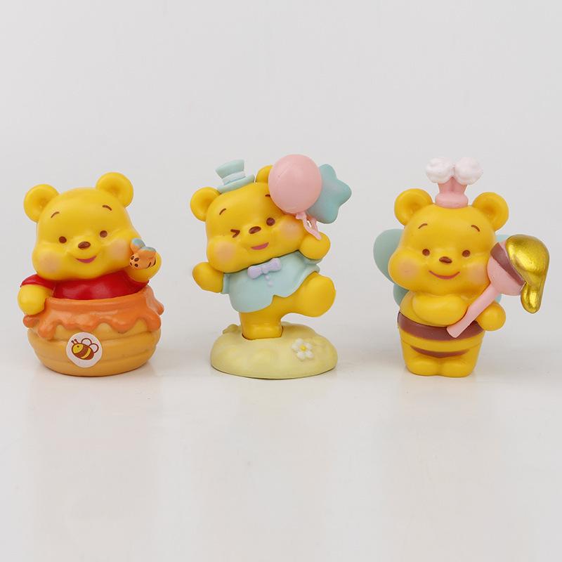 Sleepy Strawberry Bear Winnie the Pooh Claw Machine Toy Blind Box Gashapon Ornament