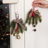 Christmas Bell Leaf Bow Door Hanging Wall Hanging Wind Chime Christmas Tree Pendant Decoration Scene Layout
