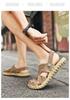 Men's Cross-Strap Breathable Closed-Toe Summer Sandals for Outdoor and Beach