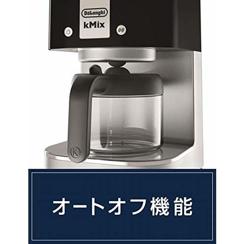 DeLonghi De'Longhi Drip Coffee Maker KMix COX750J-BK Regular Coffee 6 Cups Stainless Filter Aroma Switch Shower Drip Function Rich Black 3 Year Warran