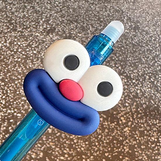 Cute Large Mouth Gel Pen Cartoon Ballpoint Pens Comfortable Grip Colorful Writing Pen for School Office Party