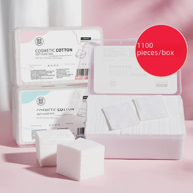 Jianmei Chuangyan Cosmetic Cotton: 650/1100 Pieces - Portable Makeup Remover & Wet Compress Pads