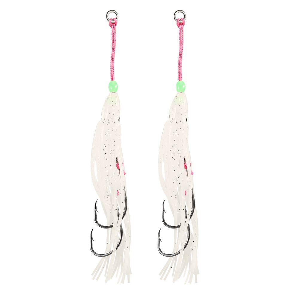 Luminous Swim Portable Fishing Tackle Soft Silicone Squid Skirt Lure Saltwater Octopus Bait hook
