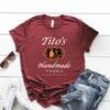 Tito T Shirts TITO'S Handmade Vodka Graphic T Shirts Short Sleeve Streetwear Tshirt Vintage Men Women T-Shirt Aesthetic Clothes