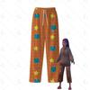 RUMI Kpop Охотник на демонов Оранжевый кот Пижамные штаны - Молочный шелк Мультяшный Прямые
