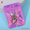 50pcs Jewelry Earring Self Sealing Bag Iridescent Laser Pouches Resealable Storage Bag