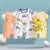 Baby Thin Onesie Summer Newborn Short Sleeved Crawl Suit Cartoon Pajamas for Boys and Girls