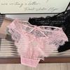 Sexy Lace Underwear for Women Briefs Thin Transparent Solid Knickers Bikini Slim Strap Cross Hallow Low Waist Women's Panties