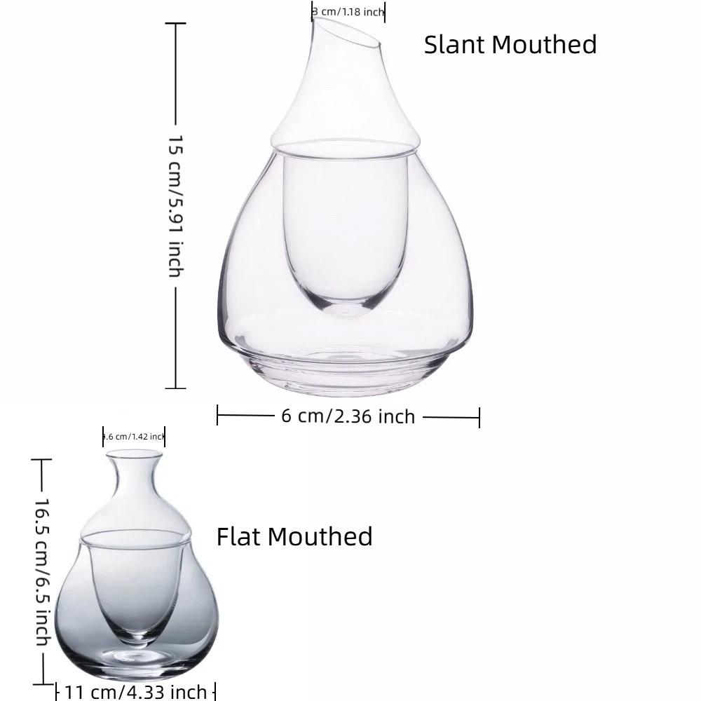 Transparent Wine Cooler Glass Wine Dispenser Cooling Sake Cup Wine Warmer Home
