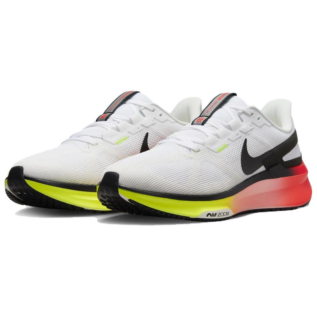 Nike Structure 25 Белые Ярко-малиновые Вольт Черные Кроссовки для бега HF4913-100