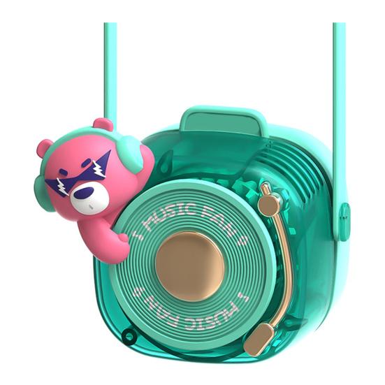 Small Fan Cartoon Duck Rabbit Bear Element Camera Design Hanger Fan Multi-Speed Wind Adjustment Low-Noise Motor Cooling